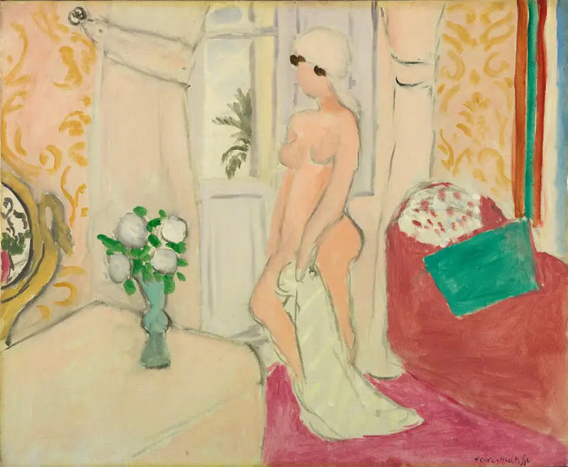 Nuori tyttö ja kukkavaasi - Henri Matisse