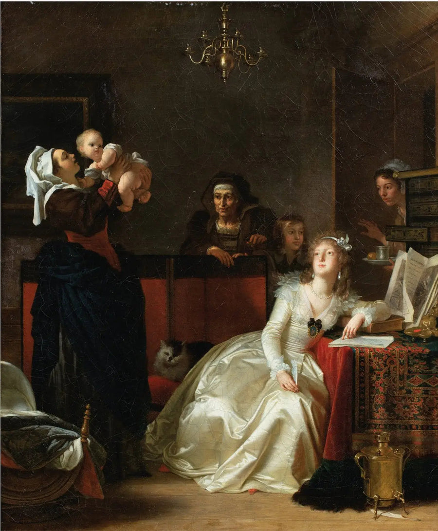 Nuori oppinut äiti - Jean-Honoré Fragonard