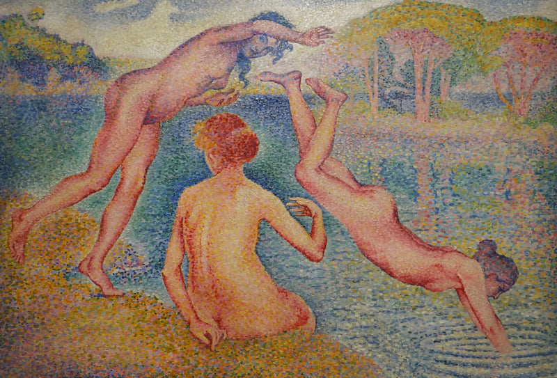 Iloinen uinti - Henri-Edmond Cross