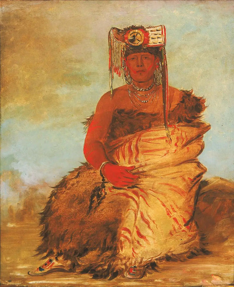 La-kée-too-wi-rá-sha, pieni kokki, Pawnee-taistelija - George Catlin