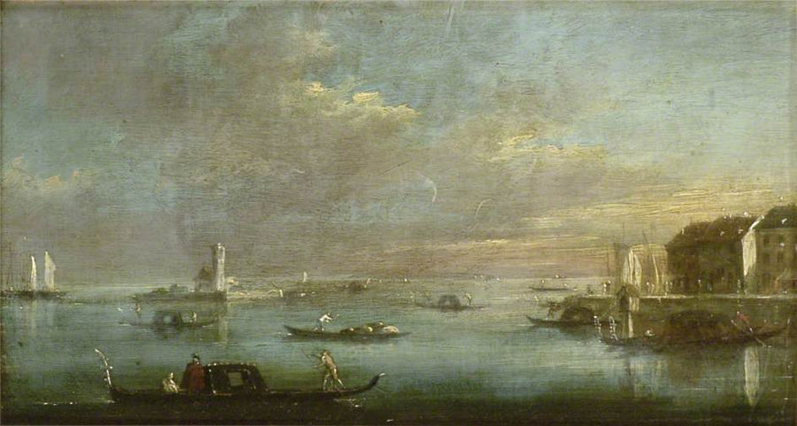 Venetsian laguunin auringonlasku - Francesco Guardi
