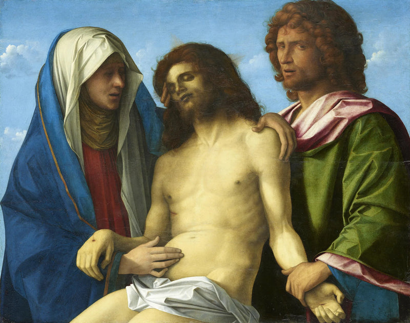 La Lamentation : Kristuksen ruumis Marian ja pyhän Johanneksen pitämänä / Pietà - Giovanni Bellini