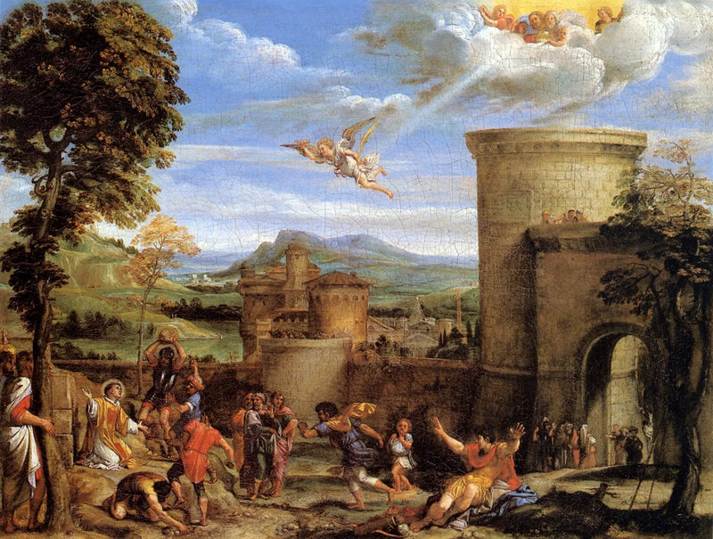 Pyövelitys Pyhän Stephanoksen - Annibale Carracci
