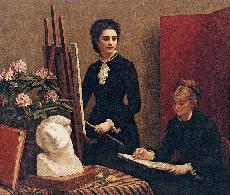 Piirtotunti työpajassa - Henri Fantin-Latour