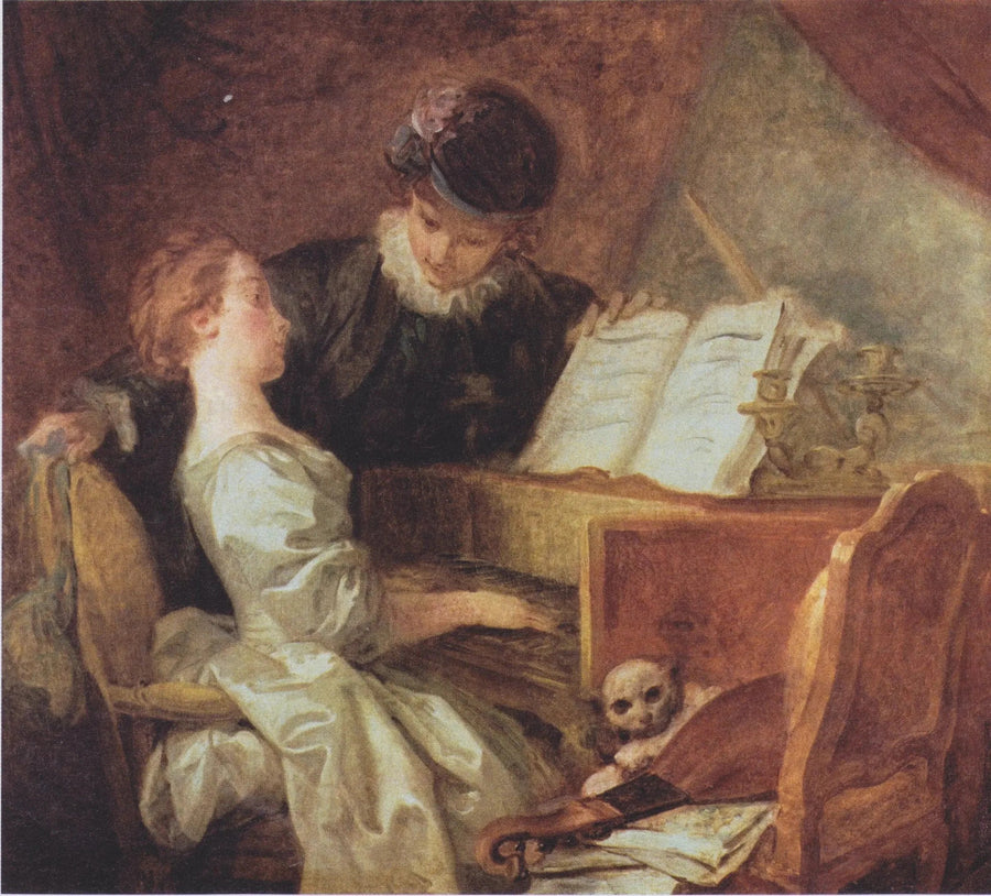Musiikkitunti - Jean-Honoré Fragonard