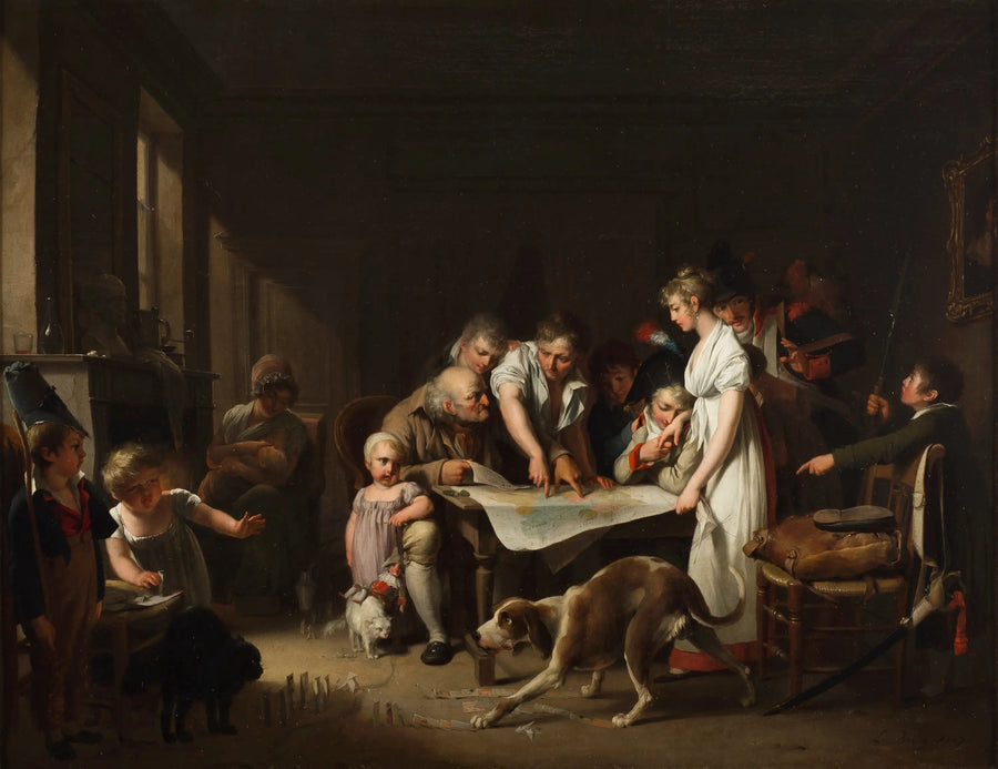 Suuren armeijan lehtinumeron lukeminen - Louis-Léopold Boilly