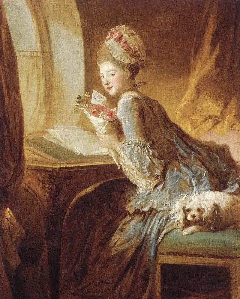 Rakkauskirje - Jean-Honoré Fragonard