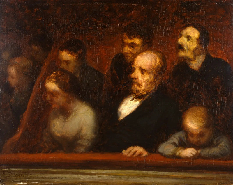 La Loge (Teatterin pukuhuoneissa) - Honoré Daumier