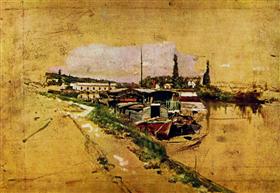 La Machine de Marly (La Seine à Bougival) - Giovanni Boldini - Alpha Reproduction