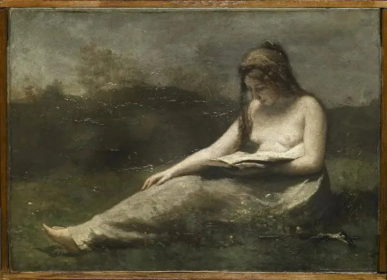 La Madeleine lukemassa - Jean-Baptiste Camille Corot