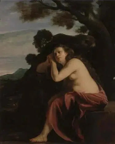 Rukoushuoneen Madeleine maisemassa - Artemisia Gentileschi