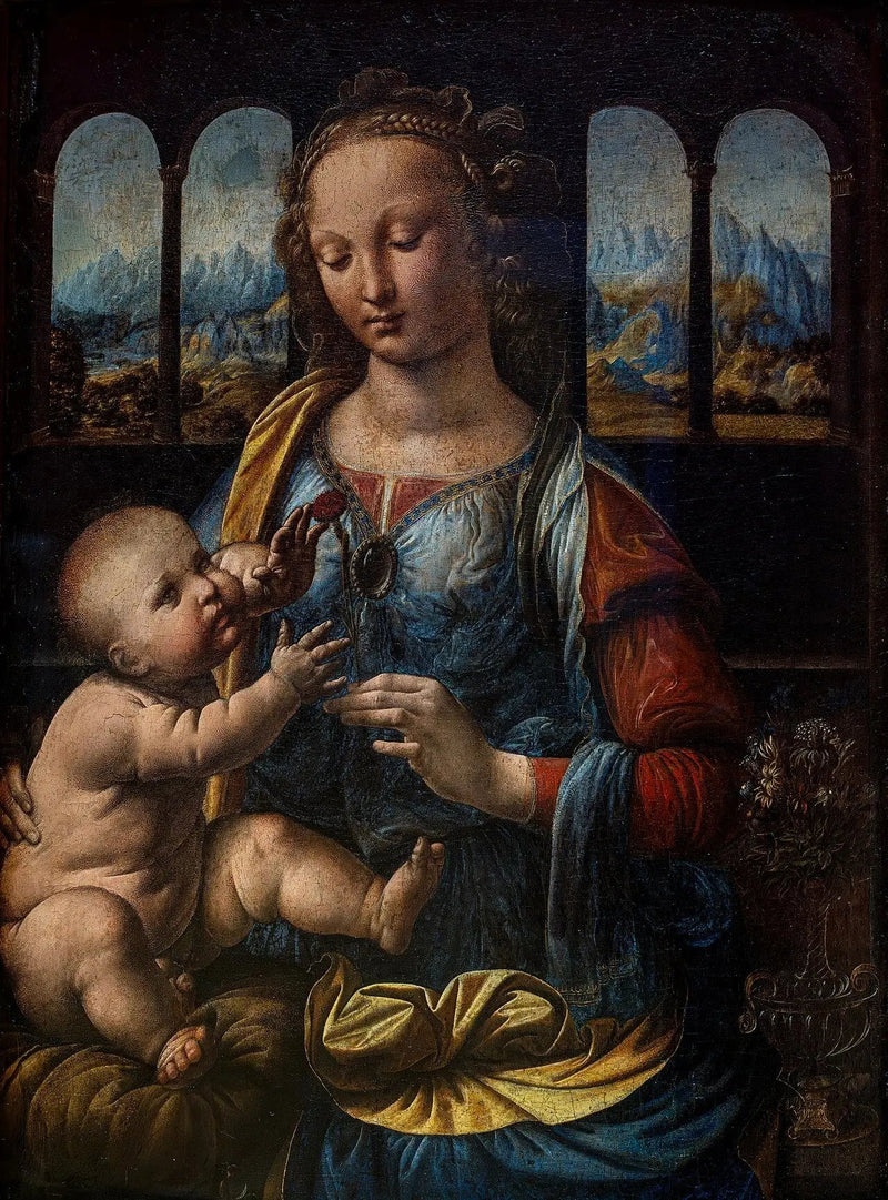Neitsyt ruusulla - Leonardo da Vinci