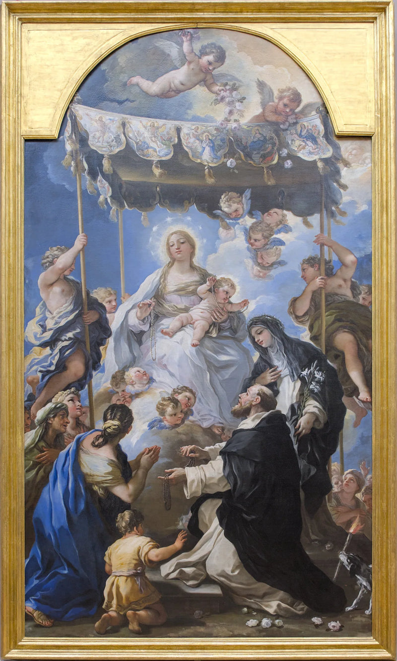 La Madone au baldaquin - Luca Giordano