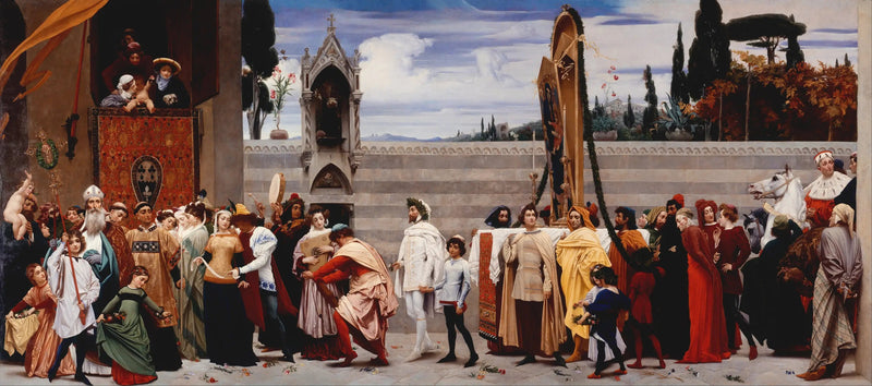 Cimabuen Madonna kannettuna prosessiossa Firenzessä - Frederic Leighton