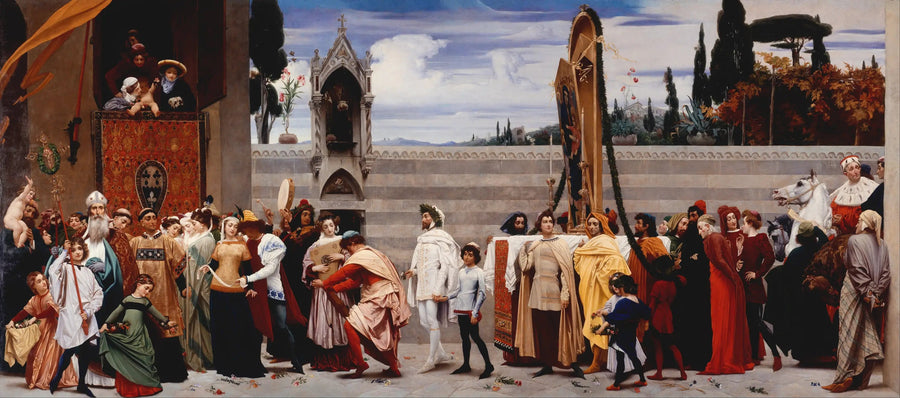 Cimabuen Madonna kannettuna prosessiossa Firenzessä - Frederic Leighton