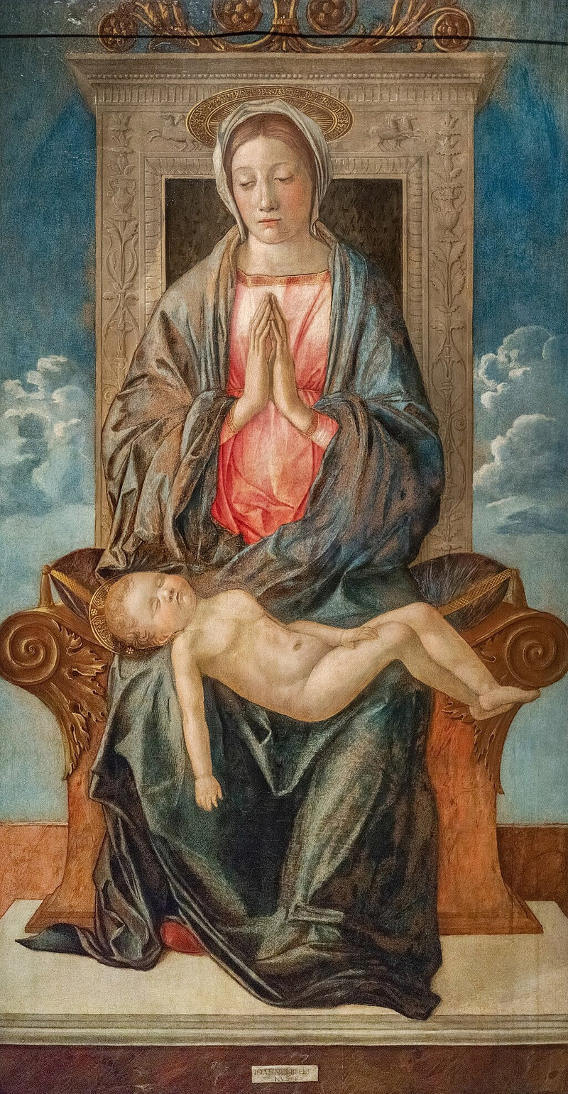 La Madone trônant adorant l'Enfant Jésus endormunut - Giovanni Bellini
