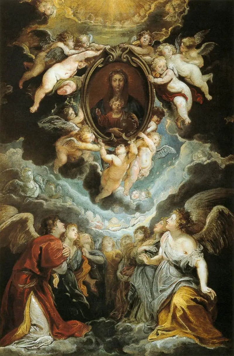 Serafien ja kerubien palvoma Vallicellan Madonna - Peter Paul Rubens
