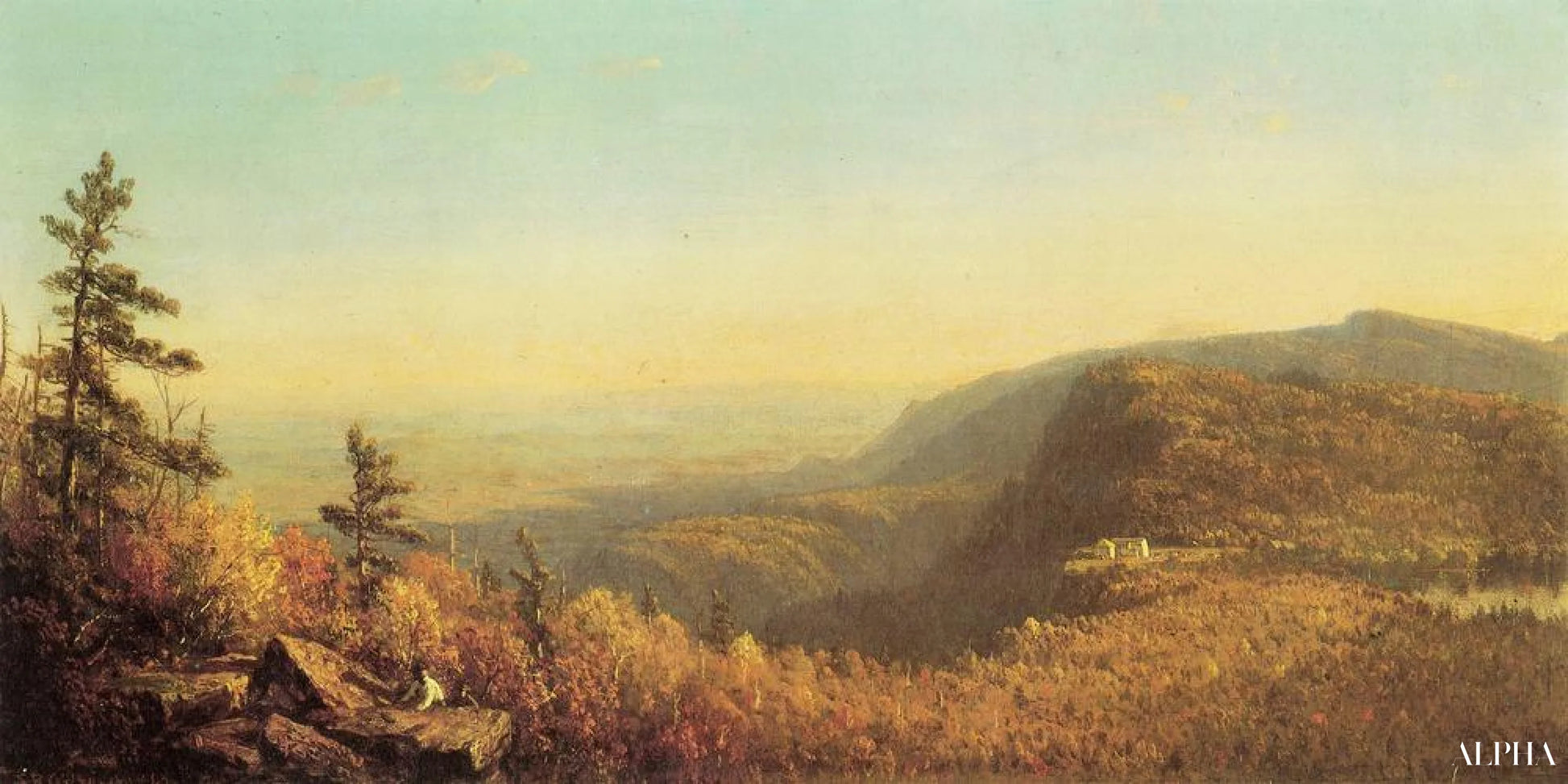 La maison de montagne de Catskill - Sanford Robinson Gifford - Reproductions de tableaux et peintures haut de gamme