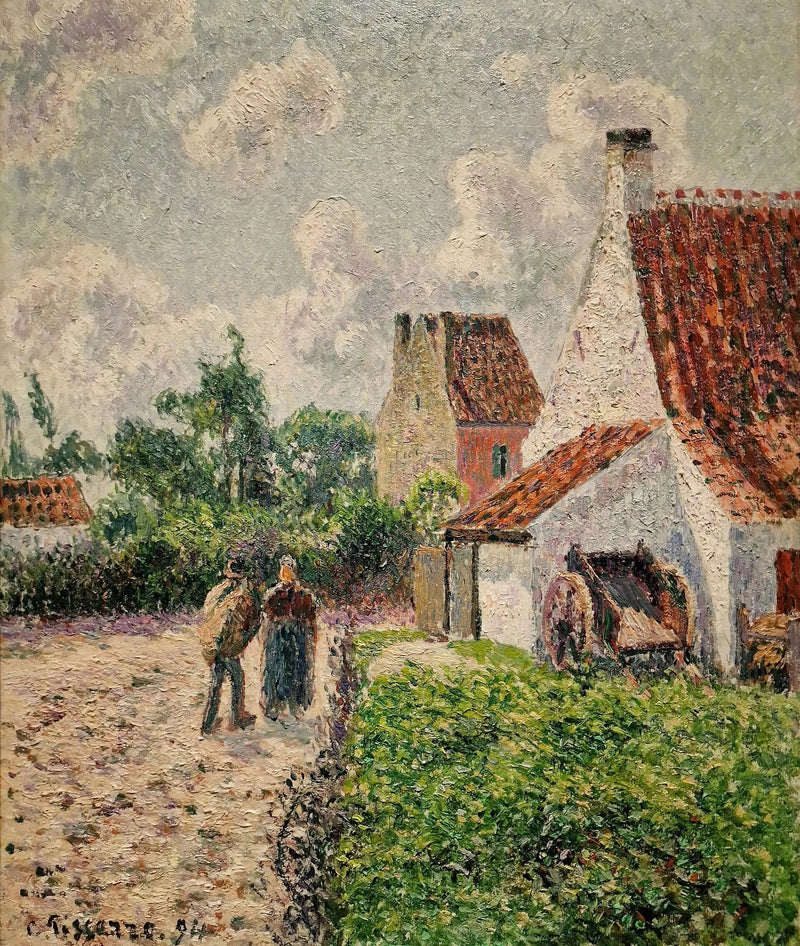 Vaaleanpunainen talo Knokke'ssa - Camille Pissarro