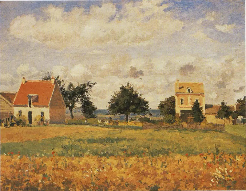 Punainen talo - Camille Pissarro