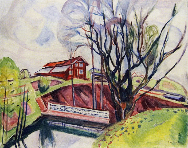 Punainen talo - Edvard Munch