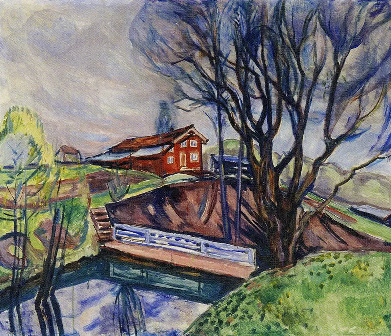 Punainen talo - Edvard Munch