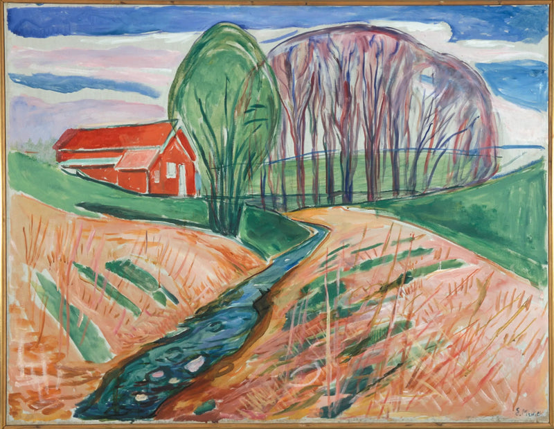 Punainen talo - Edvard Munch