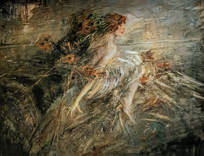 La Marquise Luisa Casati with peacock feathers - Giovanni Boldini