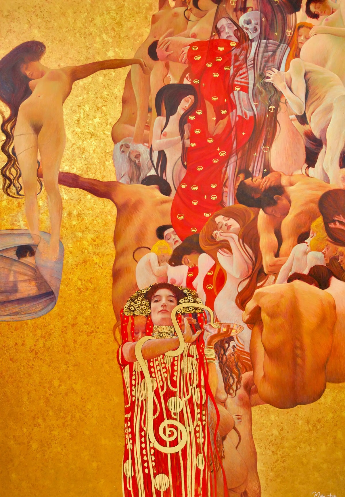 La Médecine – Une Œuvre Réimaginée de Gustav Klimt par Master Apollon | 180 x 270 cm Reproductions de tableaux à la