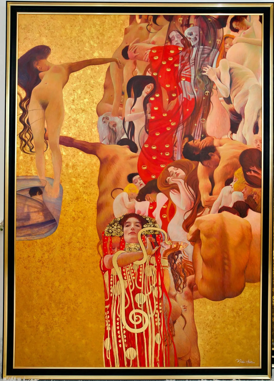 Lääketiede – Gustav Klimtin uudelleenkuviteltu teos Master Apollonin toimesta | 180 x 270 cm