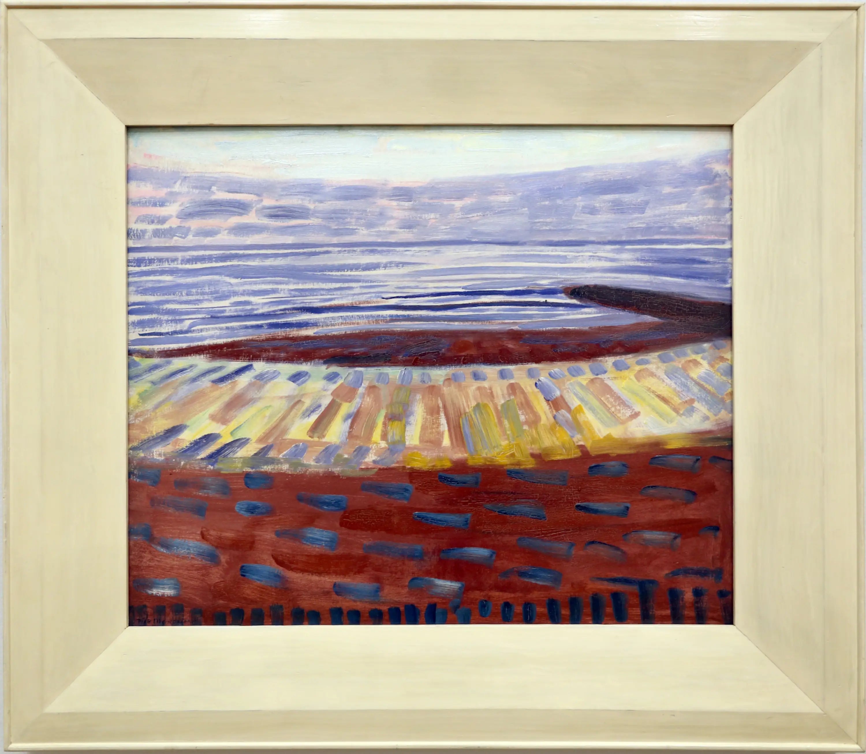 Reproduction du tableau « La mer après le coucher du soleil - Piet Mondrian » par Alpha Reproduction en peinture à l’huile