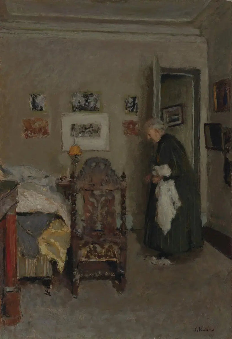 Taiteilijan äiti hänen asunnossaan, Calais-kadulla, Pariisi - Aamu - Édouard Vuillard