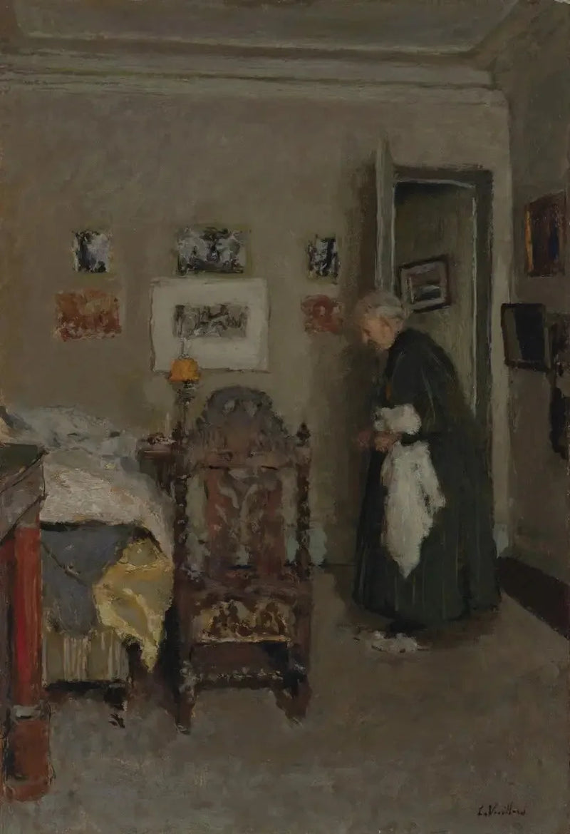 Taiteilijan äiti hänen asunnossaan, Calais-kadulla, Pariisi - Aamu - Édouard Vuillard
