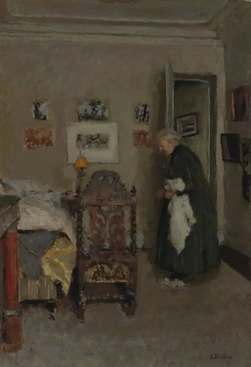 Taiteilijan äiti hänen asunnossaan, Calais-kadulla, Pariisi - Aamu - Édouard Vuillard