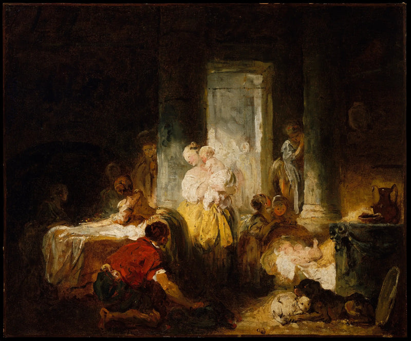 Onnellinen äiti - Jean-Honoré Fragonard