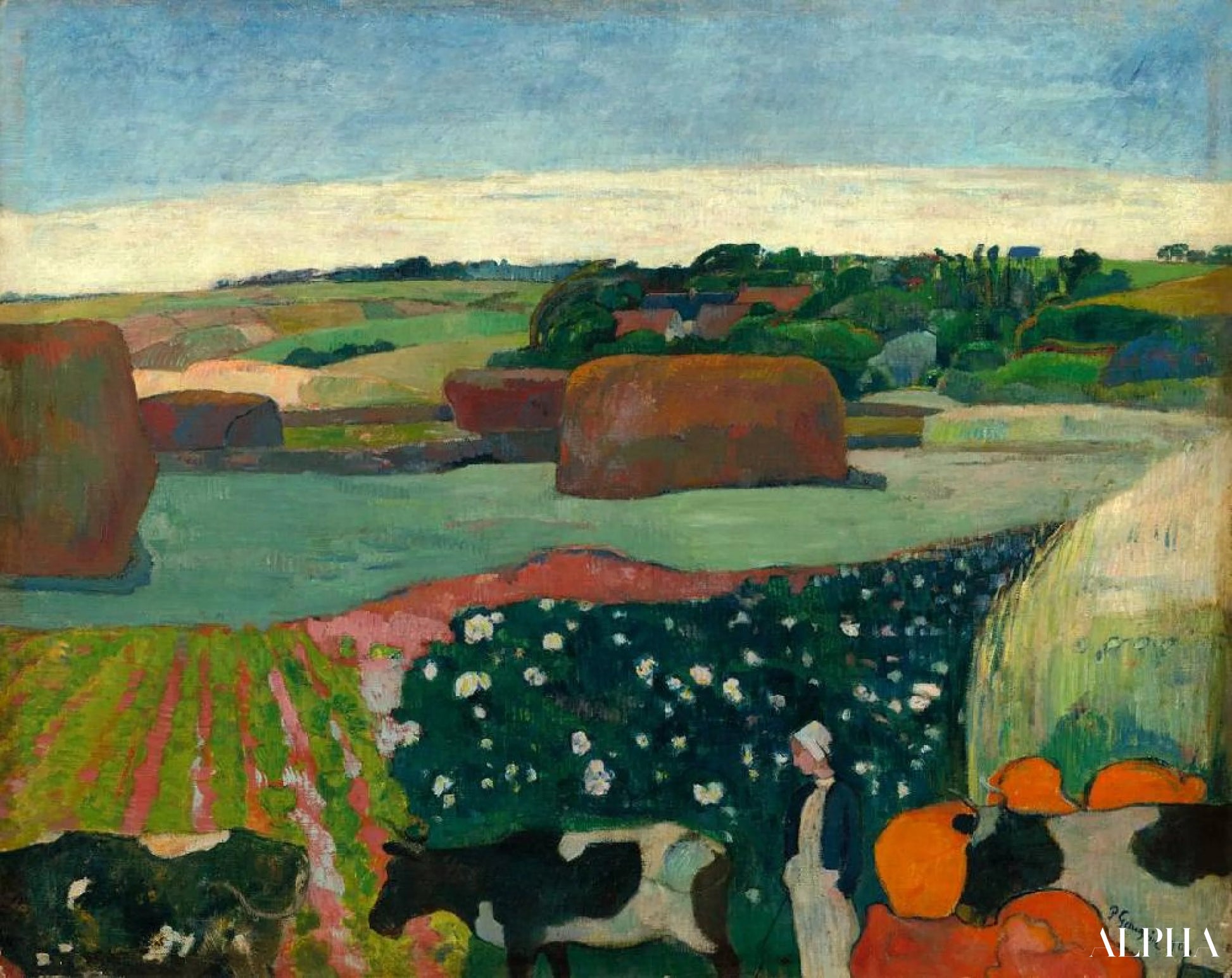 Heinäpaali Bretagnessa - Paul Gauguin - Taulujen ja korkealaatuisten maalauksien reproduktiot