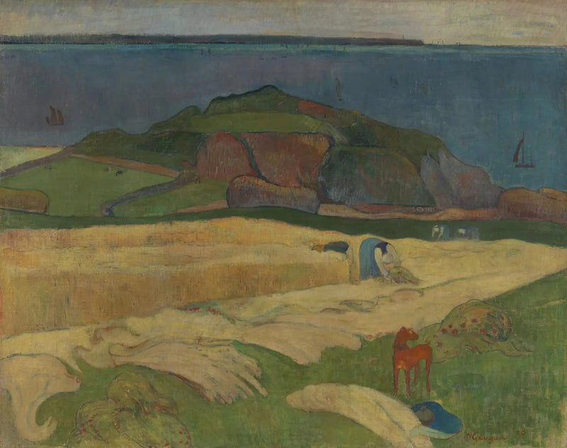 Sadonkorjuu meren rannalla, Le Pouldu - Paul Gauguin