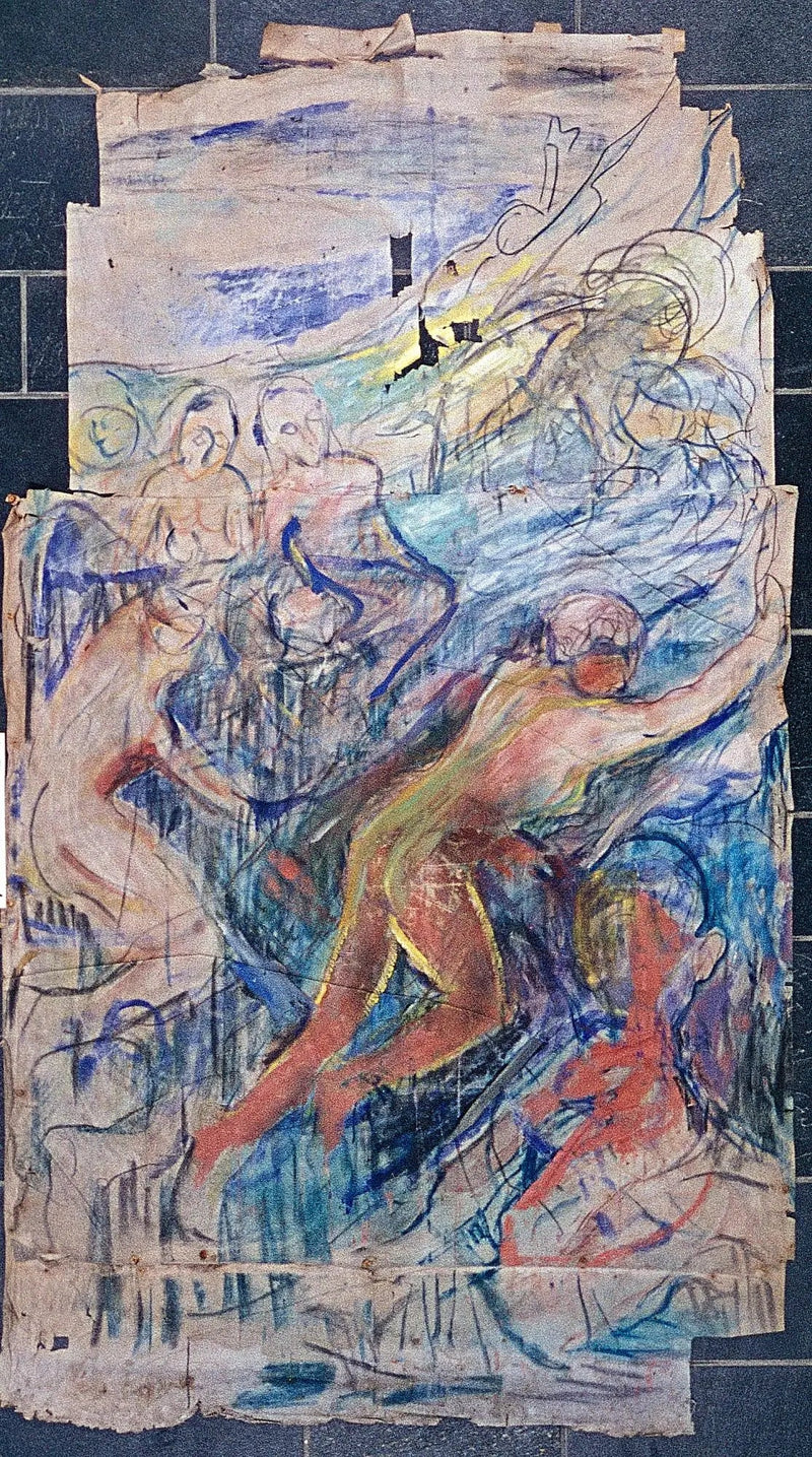 Inhimillinen vuori: vasen yläosa - Edvard Munch