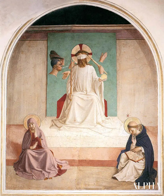 La moquerie du Christ - Fra Angelico - Reproductions de tableaux et peintures haut de gamme