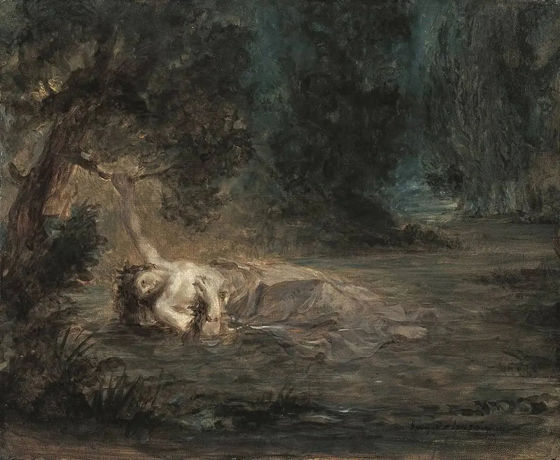 Ofelian kuolema - Eugène Delacroix