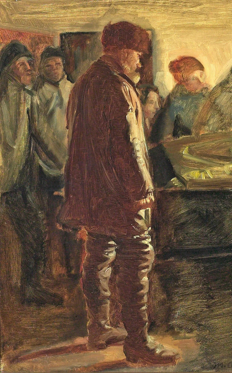 Syntisen kuolema. -Michael Peter Ancher