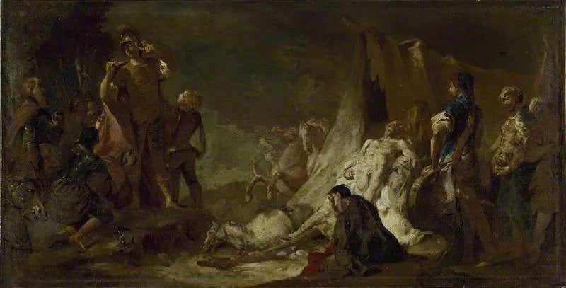 Dariusin kuolema - Giovanni Battista Piazzetta