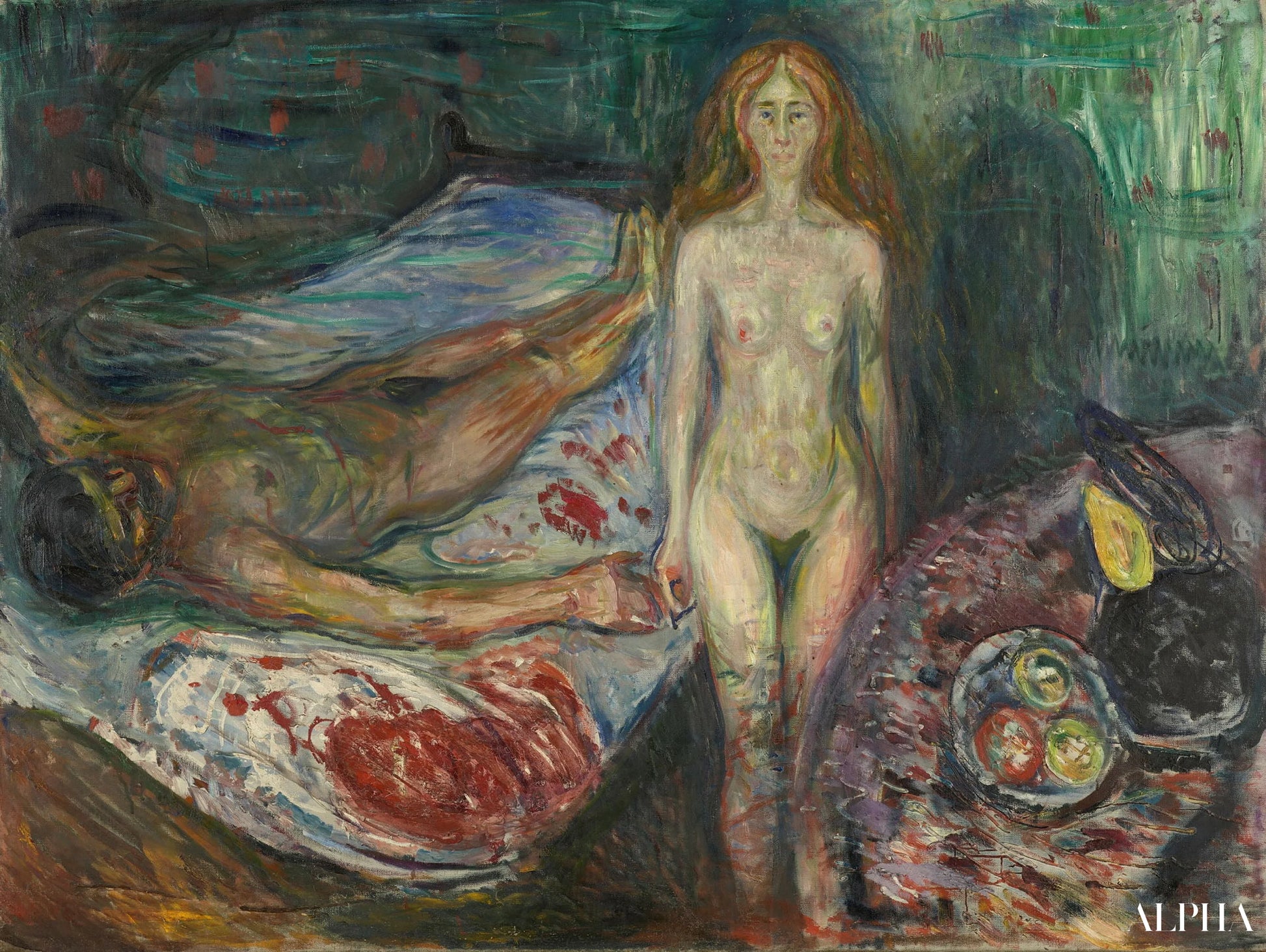 La Mort de Marat - Edvard Munch - Korkealaatuiset taulujen ja maalauksien reproduktiot