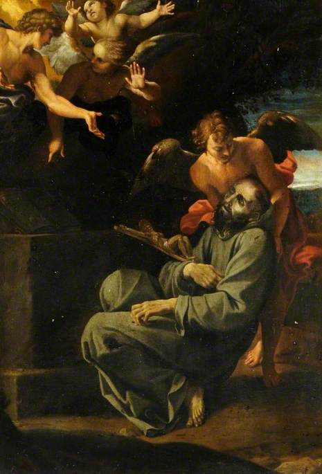 Pyhä Franciscuksen kuolema (Pyhän Franciscuksen ekstaasi) - Annibale Carracci