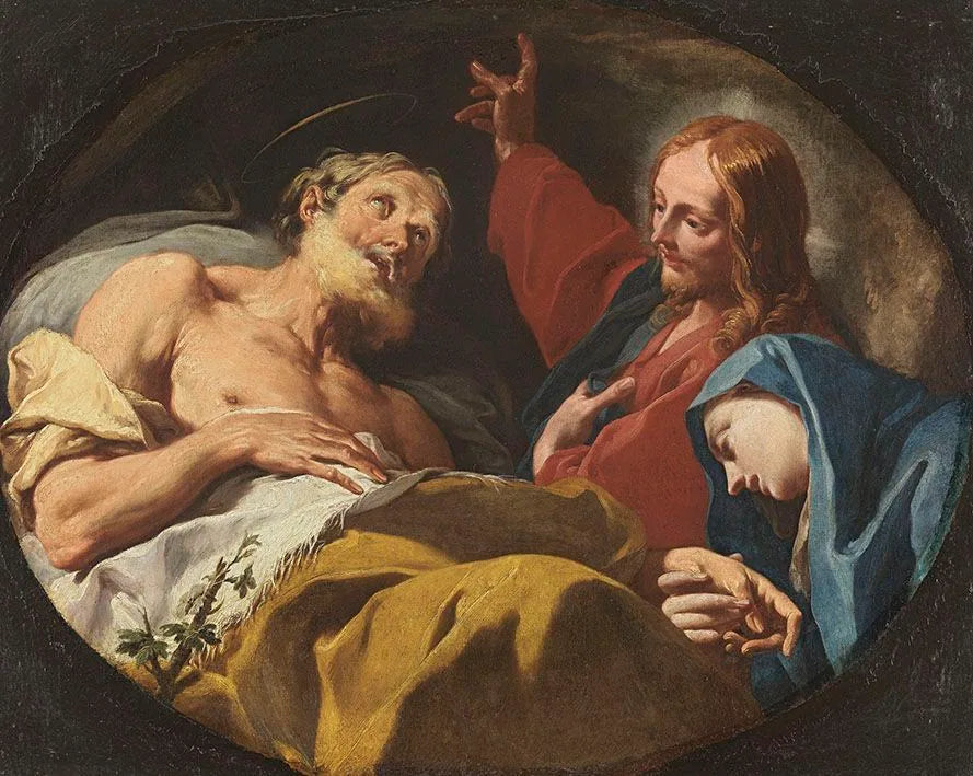 Pyhän Joosefin kuolema - Giovanni Battista Pittoni