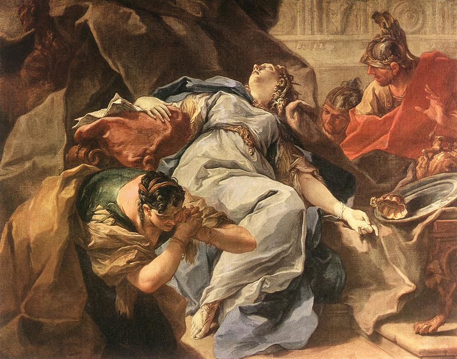 Sophonin kuolema - Giovanni Battista Pittoni