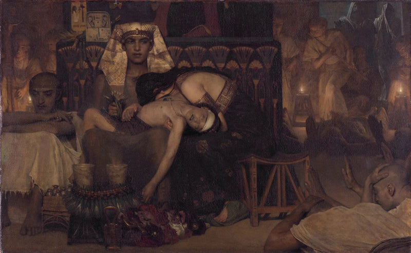Faaraon ensimmäisen pojan kuolema - Lawrence Alma-Tadema