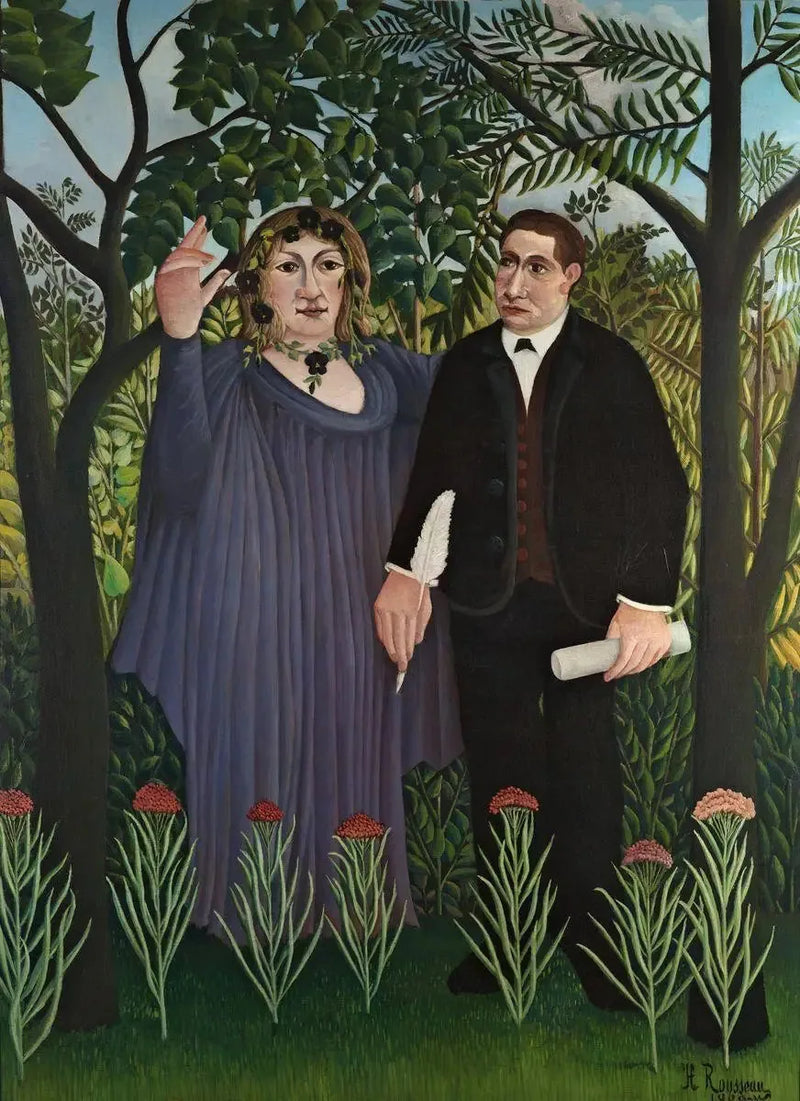 La Muse innoittamassa runoilijaa - Henri Rousseau