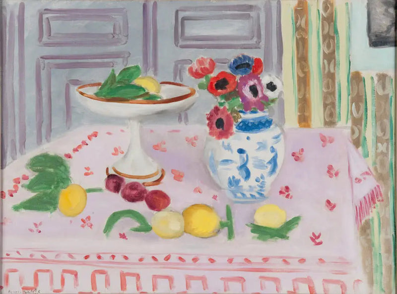 Vaaleanpunainen pöytäliina - Henri Matisse