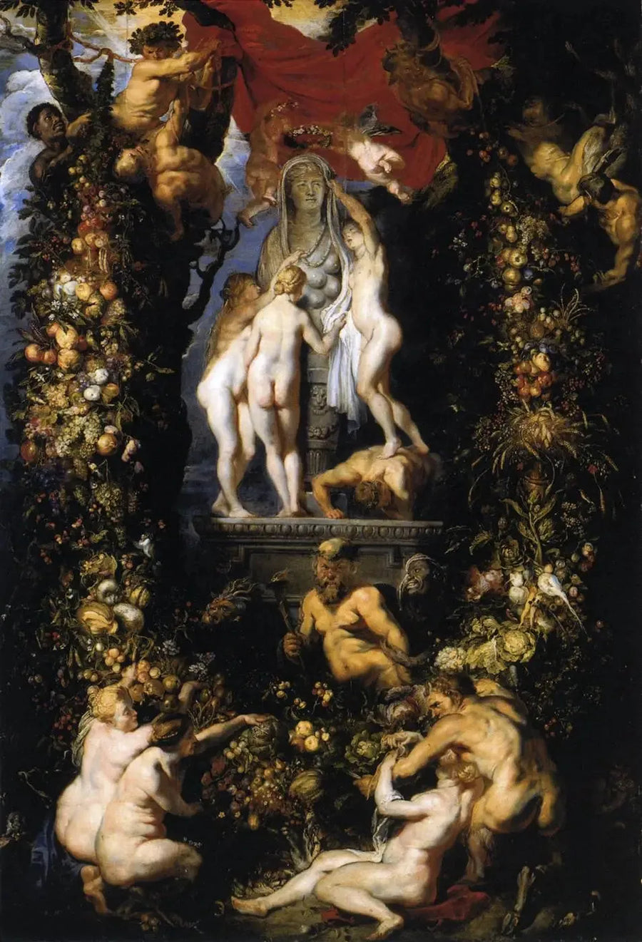 Luonto koristaa kolmea armelia - Peter Paul Rubens